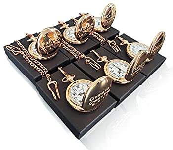 【中古】【輸入品・未使用】Eternity Engraving Inc.の刻印入り懐中時計8個。 カスタムフィットボックス付属、バックルチェーン、刻印付き。 懐...