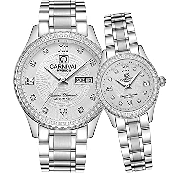 【中古】【輸入品・未使用】WhatsWatch CARNIVAL カップルウォッチ メンズとレディース 自動機械式腕時計 ロマンチック 2個セット 【中古】【輸入品・未使用】WhatsWatch CARNIVAL カップルウォッチ メンズとレディース 自動機械式腕時計 ロマンチック 2個セット