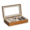 【中古】【輸入品・未使用】Bey-Berk チェリーウッド 腕時計6個&サングラス収納ボックス