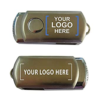 【中古】【輸入品・未使用】25カスタムピボットUSBフラッシュドライブ???512?MB (ゴールド)???プロモーション製品/ブランドロゴ/一括で