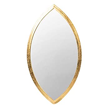 【中古】【輸入品 未使用】A B Home Contemporary Wall Mirror with Stunning Gold Finish - Beautifully Enhances any Home or Office - Sleek カンマ Simple Design for Ma