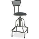 【中古】【輸入品・未使用】Safco Products Diesel High Base Stool with Back%カンマ% Pewter 141［並行輸入］