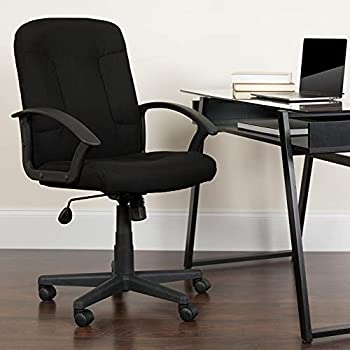 【中古】【輸入品・未使用】Flash Furniture Mid-Back Black Fabric Executive Swivel Office Chair with Nylon Arms%カンマ% BIFMA Certified 141［並行輸入］