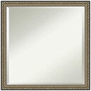 【中古】【輸入品・未使用】Amanti Art 木製壁鏡(22.1 x 22.1インチ)、パリのシルバーフレーム - バスルームミラー、化粧台ミラー - シルバ...