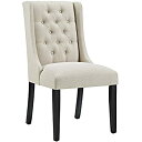 【中古】【輸入品・未使用】Modway Baronet Modern Tufted Upholstered Fabric Parsons Kitchen and Dining Room Chair in Beige 141［並行輸入］