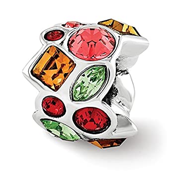 【中古】【輸入品・未使用】スターリングシルバーwith Swarovski Crystals Medleyビーズチャーム