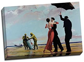 【中古】【輸入品・未使用】Banksy Toxic Beach Painting Canvas Art Print Framed Picture Large 50cm x 80cm