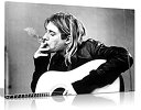 【中古】【輸入品・未使用】Kurt Cobain Nirvana Smokingキャンバス壁アート画像印刷 A2 61x41 cm (24x16in) 0615...
