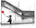 【中古】【輸入品・未使用】Banksy Balloon Girl グラフィティ キャンバス ウォールアート ピクチャープリント (76.2x50.8cm)