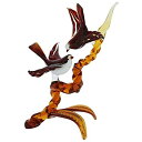 【中古】【輸入品・未使用】GlassOfVeniceムラーノガラスBirds on a branch???オレンジレッド