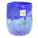 【中古】【輸入品・未使用】GlassOfVenice ムラーノ ドリンクグラス シルバーブルーモザイク(3)