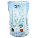 【中古】【輸入品・未使用】GlassOfVeniceムラーノガラスTall Drinkingガラス???シルバーラバライトブルー