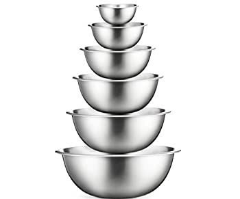 【中古】【輸入品・未使用】Stainless Steel Mixing Bowls by Finedine (Set of 6) Polished Mirror Finish Nesting Bowls テつセ%カンマ% 1.5%カンマ%3%カンマ%4%カンマ%5 and 8 Quart -