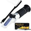 【中古】【輸入品・未使用】TEKCOPLUS アルコール濃度計 糖度計 アルコール:0-25% 糖度:0-40% ビールやワイン製造用に適用 アルコール屈折計 ...