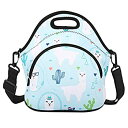 【中古】【輸入品・未使用】バイオレットミスト ネオプレンランチバッグ トート ポケット付き ショルダーストラップ付き 断熱 保温 ランチボックス トート 防水 ...