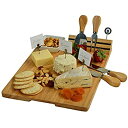 【中古】【輸入品・未使用】Picnic at Ascot ハードウッド チーズボード/シャルキュティリープラッター チーズナイフ チーズマーカー セラミック皿付...