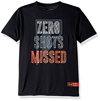 Under Armour ボーイズ SC30 Zero Shots Missed 半袖Tシャツ Youth X-Small ブラック