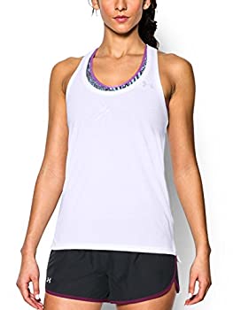 šۡ͢ʡ̤ѡUnder Armour Women's Tech Solid Tank%% White (100)/Metallic Silver%% X-Small