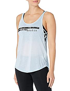 šۡ͢ʡ̤ѡUnder Armour Women's Whisperlight Side Strap tnk Graphic%% Halogen Blue (441)/Tonal%% XX-Large