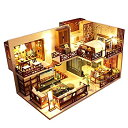 【中古】【輸入品・未使用】SPILAY DIY ミニチュア ドールハウス 木製家具キット ハンドメイド ミニチャイニーズスタイル モダンモデル + ダストカバー...