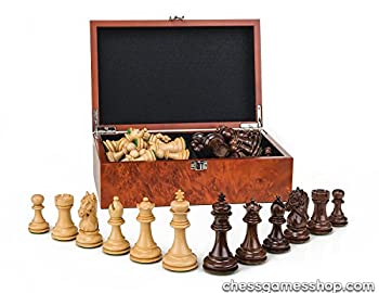 šۡ͢ʡ̤ѡLuxury handmade wooden chessmen-CHESS pieces-weighted%%felted-EXTRA queens-in BOX