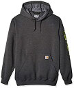 【中古】【輸入品・未使用】Carhartt メンズ ミッドウェイト スリーブ ロゴ フード付きスウェットシャツ (レギュラーとビッグ&トールサイズ) US サイ...