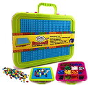 【中古】【輸入品・未使用】Matty's Toy Stop Brik-Kase 2-GO 13インチ 旅行 建物 収納 オーガナイザー コンテナケース 組み立てプレート蓋付き (約1%カンマ%500個収納) - すべ