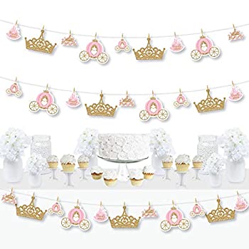 【中古】【輸入品・未使用】Big Dot of Happiness Little Princess Crown ピンクとゴールド プリンセス..