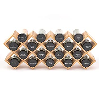 【中古】【輸入品・未使用】Kamenstein Criss-Cross Bamboo 18-Jar Spice Rack with Free Spice Refill..