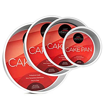 【中古】【輸入品・未使用】Last Confection ラウンドケーキパン4点セット - 6インチ、8インチ、10インチ、12インチのアルミパン - 深さ3インチ
