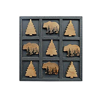 【中古】【輸入品・未使用】NIKKY HOME かわいい熊 装飾木製ボード 旅行ゲーム タックトゥ 楽しい