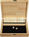 【中古】【輸入品・未使用】WE Games Shut The Box ゲーム 12個の数字 蓋と真鍮のラッチ付き