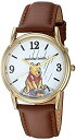 【中古】【輸入品・未使用】Disney Men's Winnie The Pooh Analog Quartz Watch with Patent Leather Strap%カンマ% Brown%カンマ% 18 (Model: WDS000765)