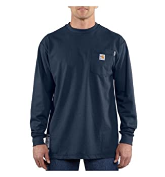 【中古】【輸入品・未使用】Carhartt メンズ 耐火性 コットン 長袖Tシャツ US サイズ: Medium カラー: ブルー