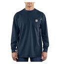 【中古】【輸入品・未使用】カーハートメンズビッグ&トール難燃性フォースコットンロングスリーブTシャツ、ダークネイビー、ミディアムトール