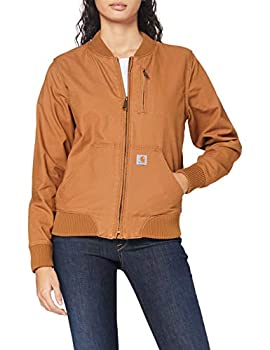 【中古】【輸入品・未使用】Carhartt Women's Crawford Bomber Jacket%カンマ% Brown%カンマ% X-Large