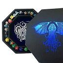 【中古】【輸入品 未使用】Fantasydice-クトゥルフ トムブルー ダイストレイ 8インチ 八角形 蓋とダイスステージエリア付き 5セット (7ダイスセット/スタンダード) を保持