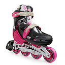 【中古】【輸入品・未使用】バウンス プレミアム ローラースケート 4輪インラインローラーブレード 子供用 | アウトドアスケート 初心者&上級者用 | ピンクま...