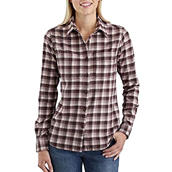 【中古】【輸入品・未使用】Carhartt Women's Rugged Flex Hamilton Flannel Shirt%カンマ% burl Wood%カンマ% XX-Large
