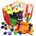 【中古】【輸入品・未使用】Shape Sorter アクティビティキューブ ペグボードセット ビジーボックス - 1セットに7個のおもちゃ入り幼児玩具 女の子&amp;男の子の赤ちゃんの