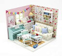 【中古】【輸入品・未使用】Cool Beans ブティック ミニチュア ドールハウス DIYキット - ブルーピアノのファミリールーム - 1:18スケール 建...