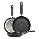 【中古】【輸入品・未使用】全クラッド調理器具セット。 3-Piece Fry pan Set ブラック