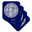 【中古】【輸入品・未使用】3dRose Willow Pattern in Delft Blue and White - ソフトコースター 8枚セット (cst...
