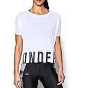 【中古】【輸入品・未使用】Under Armour Womens Wordmark Hem Cropped Vネック S ホワイト