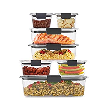 Rubbermaid (ラバーメイド) 2108377 ブリリアンスストレージ 食品保存容器 プラスチック蓋 14個セット ビスフェノールA不使用