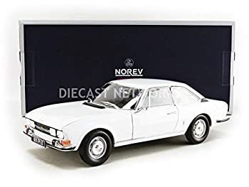 Norev 1:18 Peugeot 504 Coupe 1969 Arosa White 184825 Metal Mounted High Quality Detailed Collectors Model