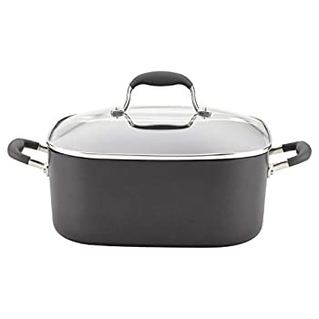 楽天スカイマーケットプラス【中古】【輸入品・未使用】Anolon 83863 6.6l. Covered Square Dutch Oven Hard Anodized Aluminium Casserole％カンマ％ 6.6l％カンマ％ Graphite