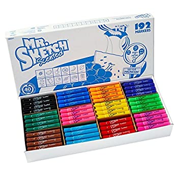 šۡ͢ʡ̤ѡ(192 Markers) - Mr. Sketch Scented Water Colour Markers School Pack%% 12 Assorted Colours%% 192 Markers (2016)