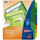 【中古】【輸入品・未使用】Avery BigタブInsertable two-pocketプラスチックディバイダー、8マルチカラータブ、ケースパックof 24?...