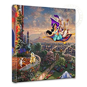 【中古】【輸入品・未使用】Thomas Kinkade アラジン 14 ? 14インチ ギャラリー キャンバスラップ